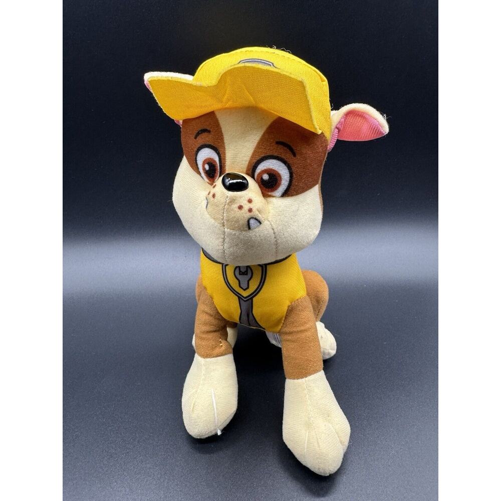 Paw Patrol Plush Stuffed Animal 9” Rubble Yellow Nickelodeon Spin Master